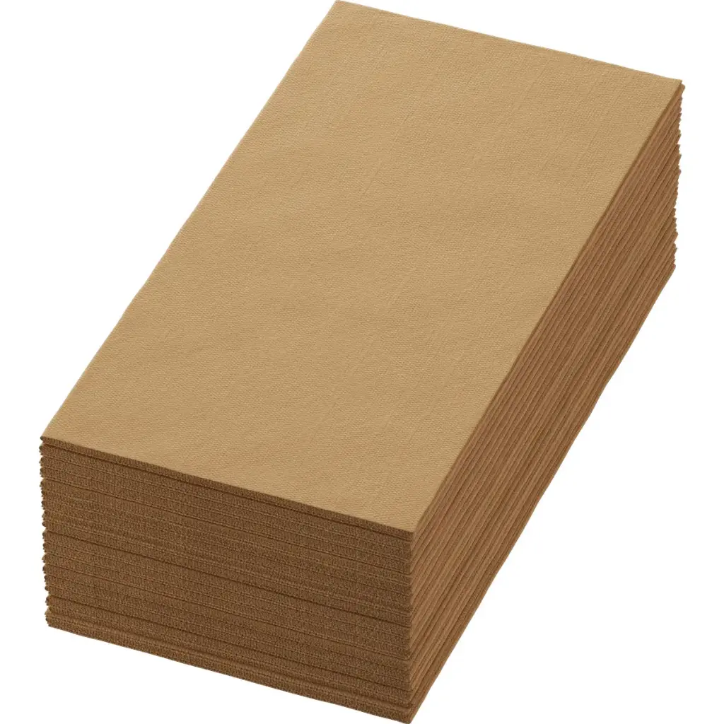Serviettes Airlaid Bio Dunisoft® 40x40 cm Pliage 1/8 360PCS Eco Brown