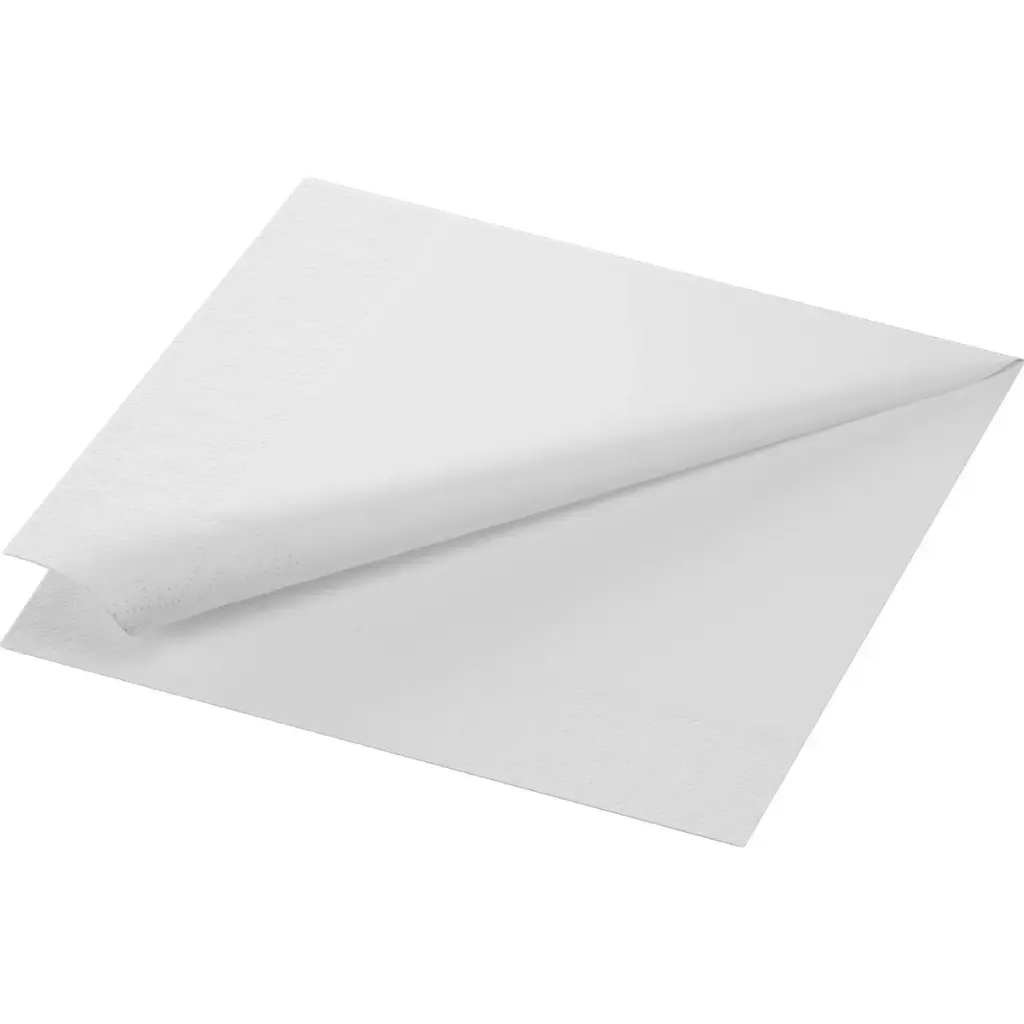 Serviettes blanches 40x40cm 2 plis 1250PCS