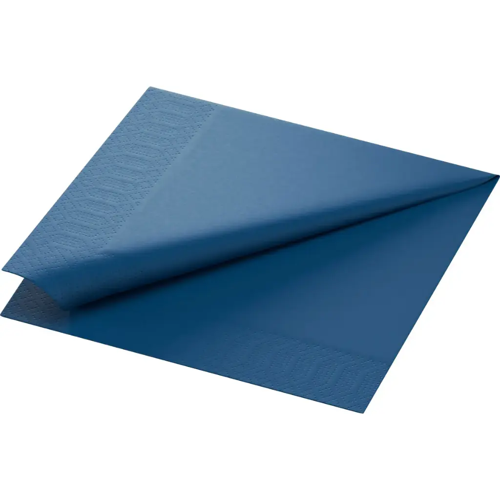 Serviettes Ouate 40x40 cm 2 Plis 1250PCS Bleu Foncé 