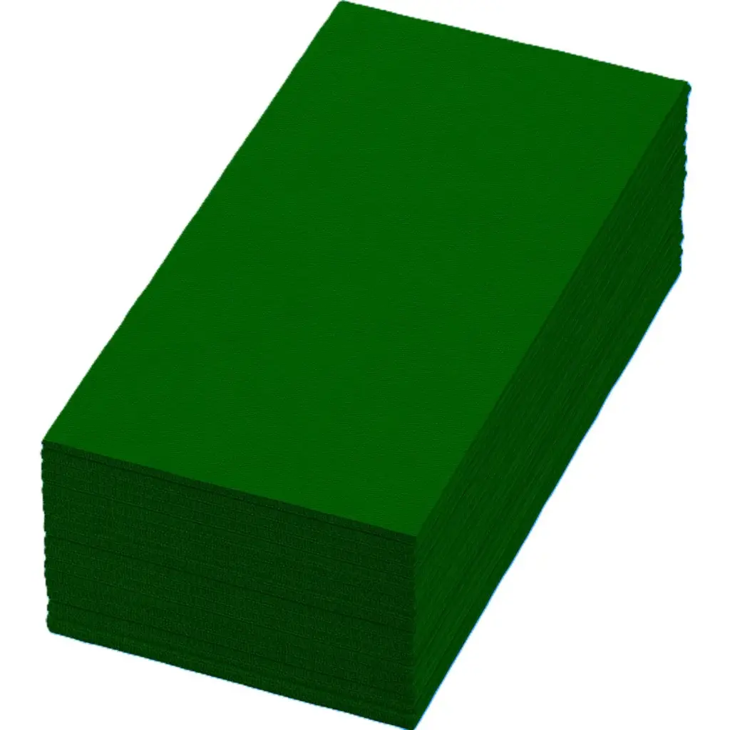 Serviettes Ouate 40x40 cm 3 Plis Pliage 1/8 1250PCS Dark Green