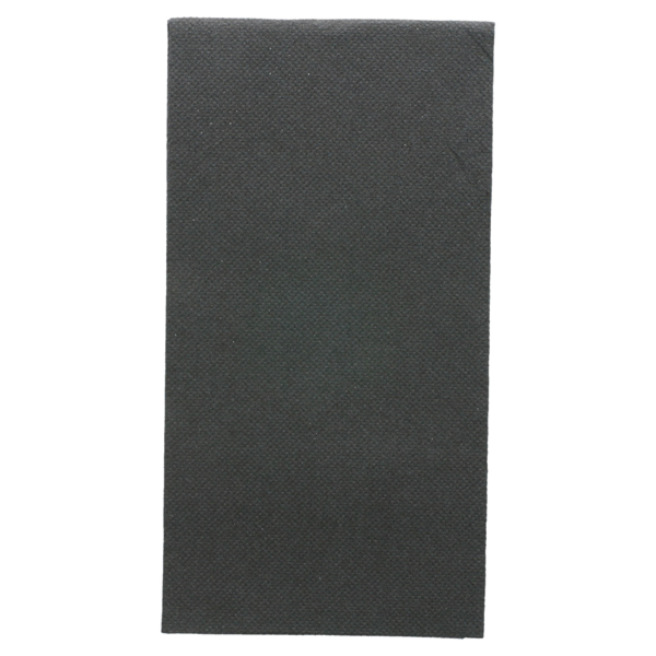 SERVIETTES ECOLABEL P. 1/8 'DOUBLE POINT' 18 G/M2 40x40 CM NOIR OUATE (1200 UNITÉ)
