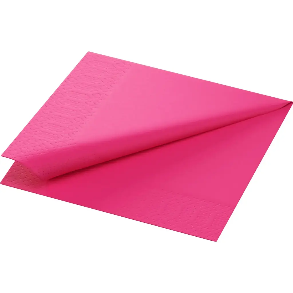 Serviettes Ouate 33x33 cm 2 Plis 2000PCS Fuchsia