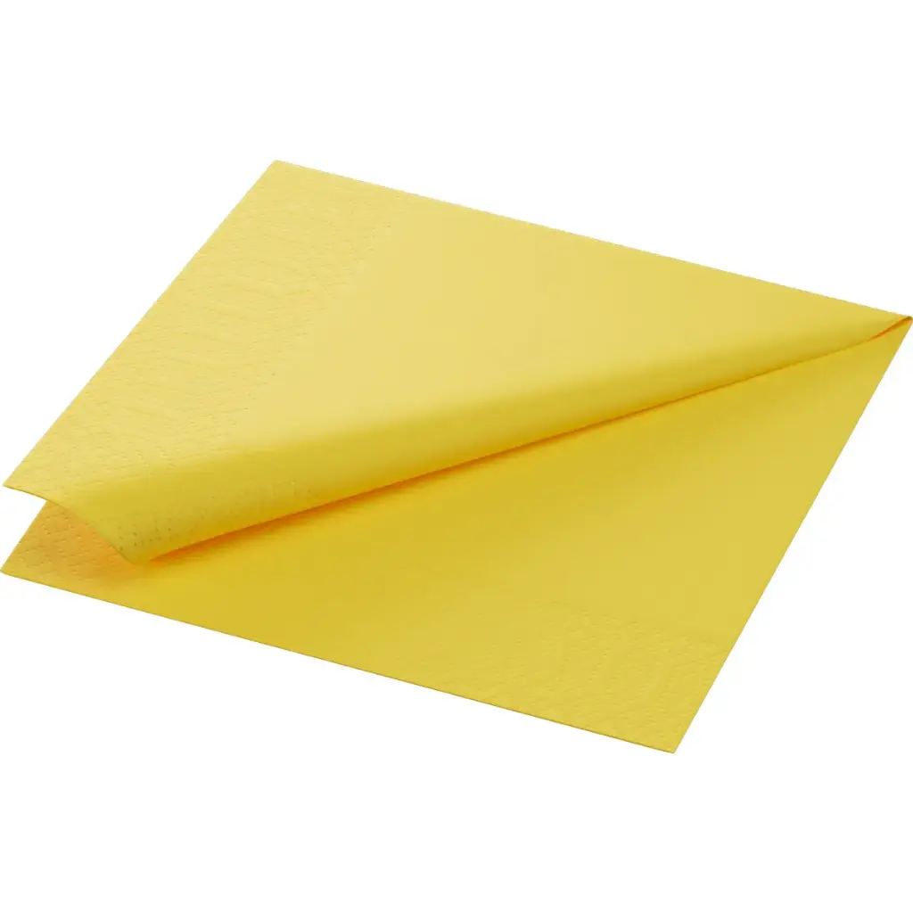 Serviettes Ouate 33x33 cm 2 Plis 2000PCS Jaune