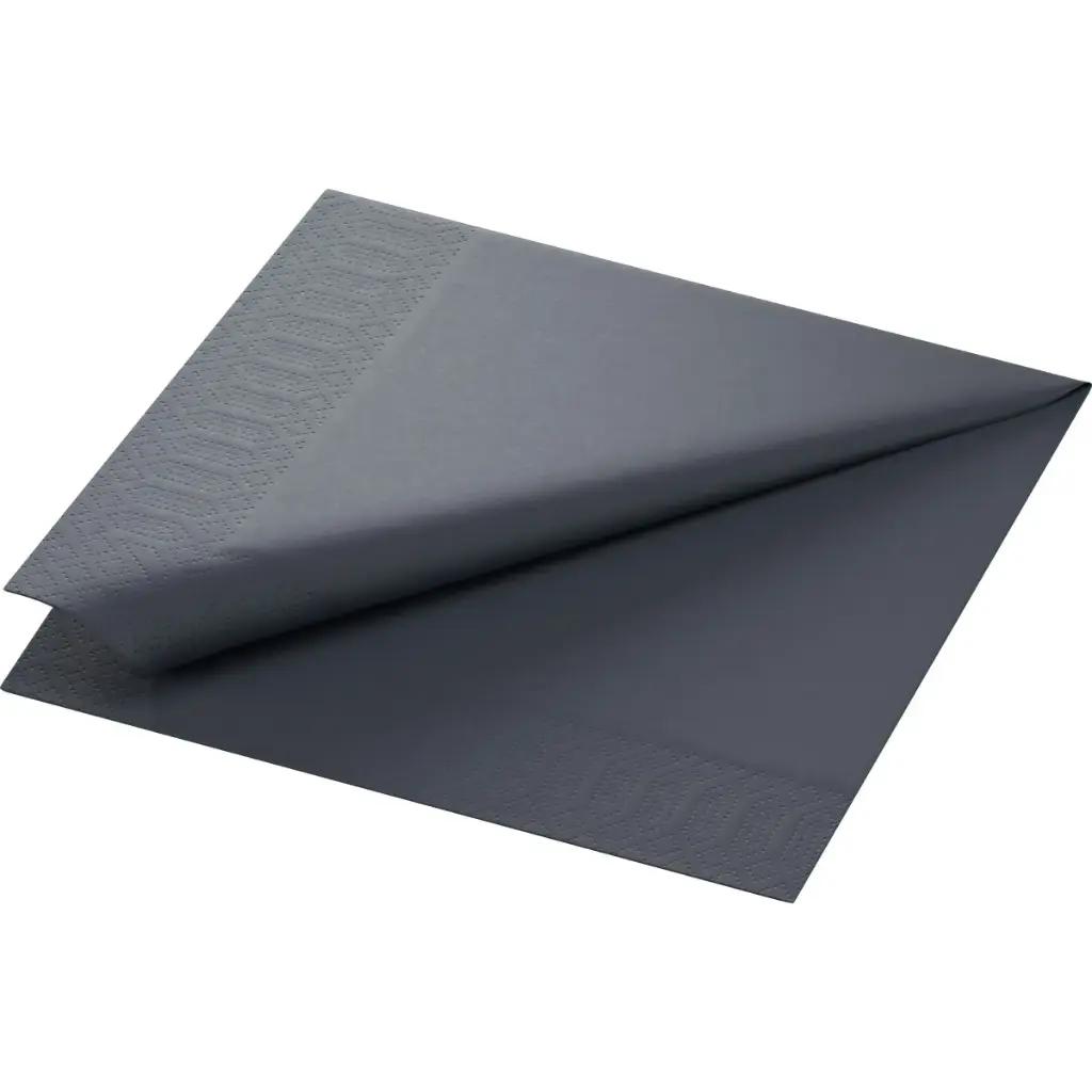 Serviettes noires 40x40cm 2 plis 1250PCS