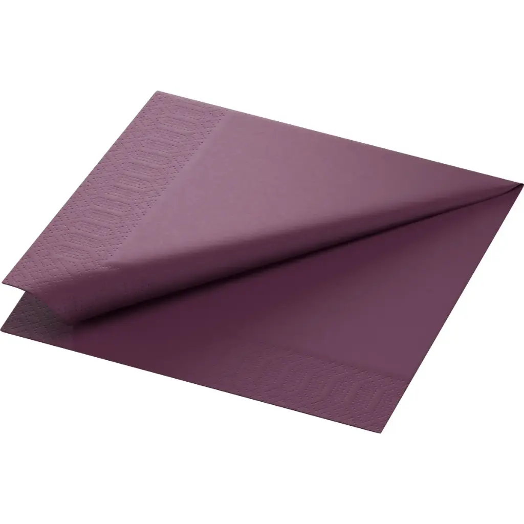 Serviettes Ouate 40x40 cm 3 Plis 1000PCS Prune