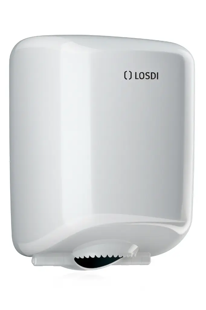 Central Roll Holder Dispenser ABS White Elegance