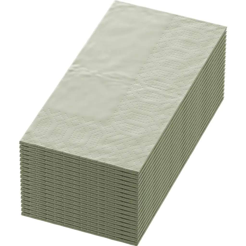Serviettes Airlaid Bio Dunisoft® 40x40cm Pliage 1/8 360PCS Vert Pistache