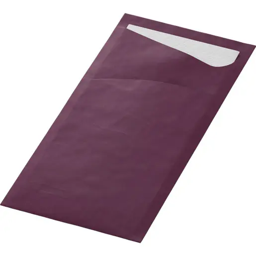 Pochettes à couverts Duni Sacchetto® 8,5x19 cm 500PCS Prune