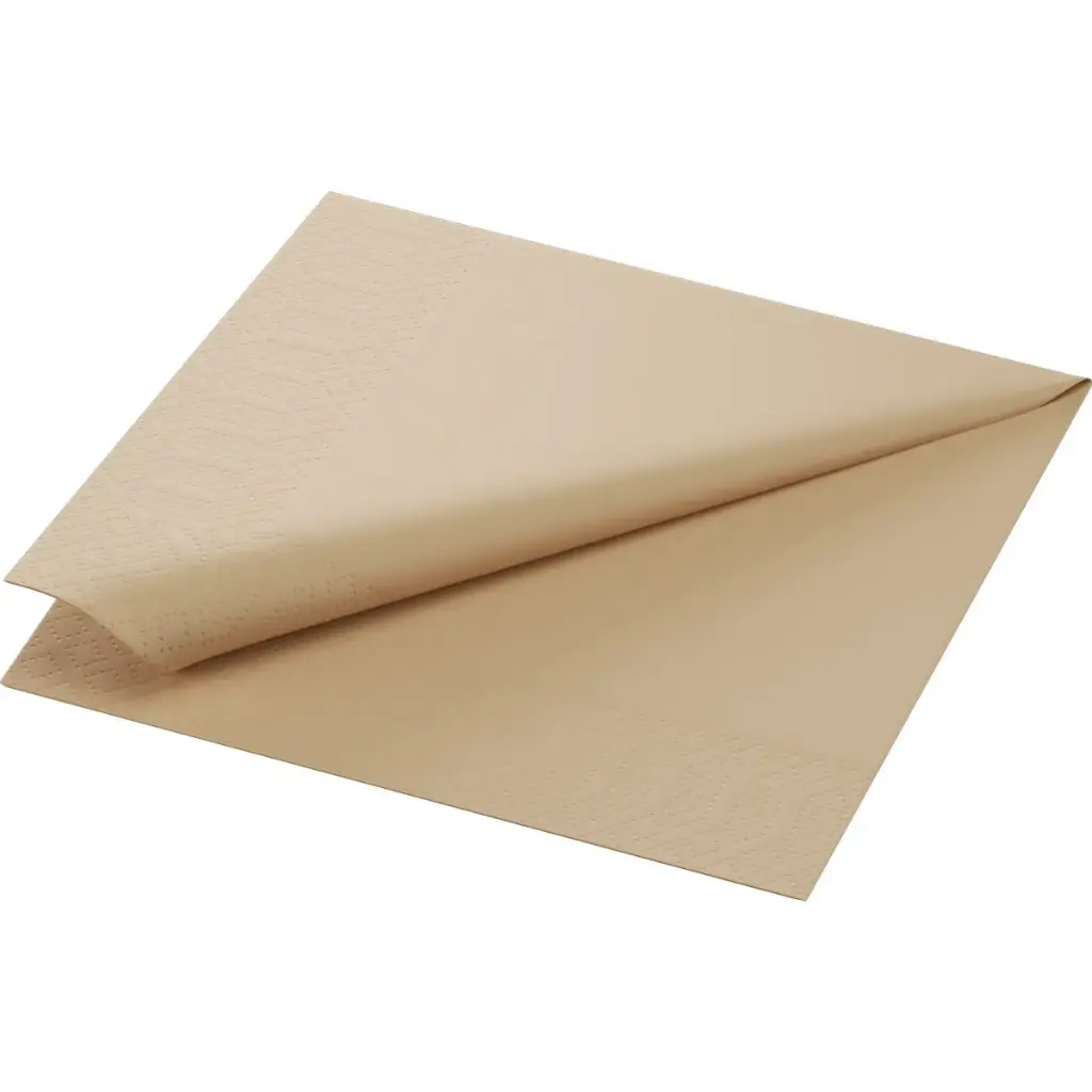 Serviettes Ouate Duni 33x33 cm Natural Brown 3 Plis 1000 pcs
