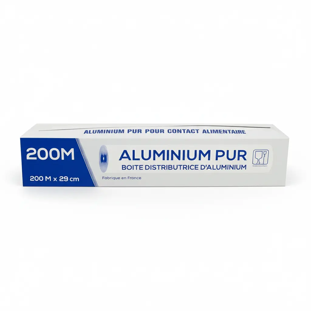 Plain aluminium foil 1PC 200m x 29cm