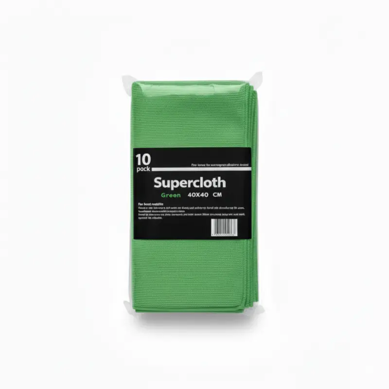 Lavette microfibre Verte 40x40cm 10PCS