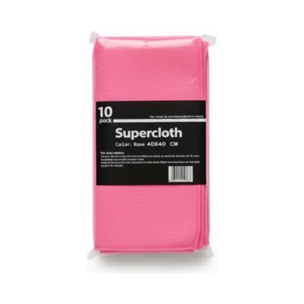 Lavette / chiffon microfibre Rose 40x40cm 10PCS
