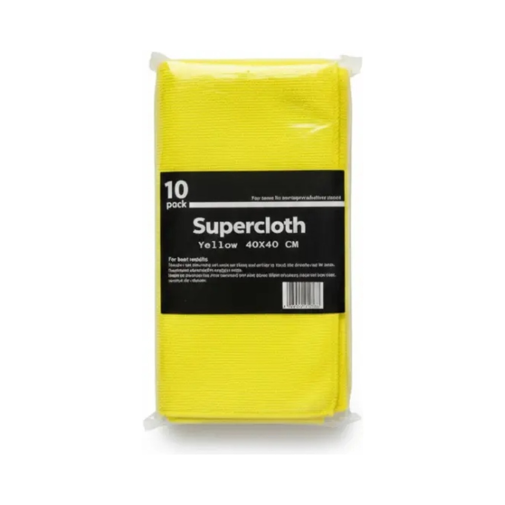Lavette / chiffon microfibre Jaune 40x40cm 10PCS