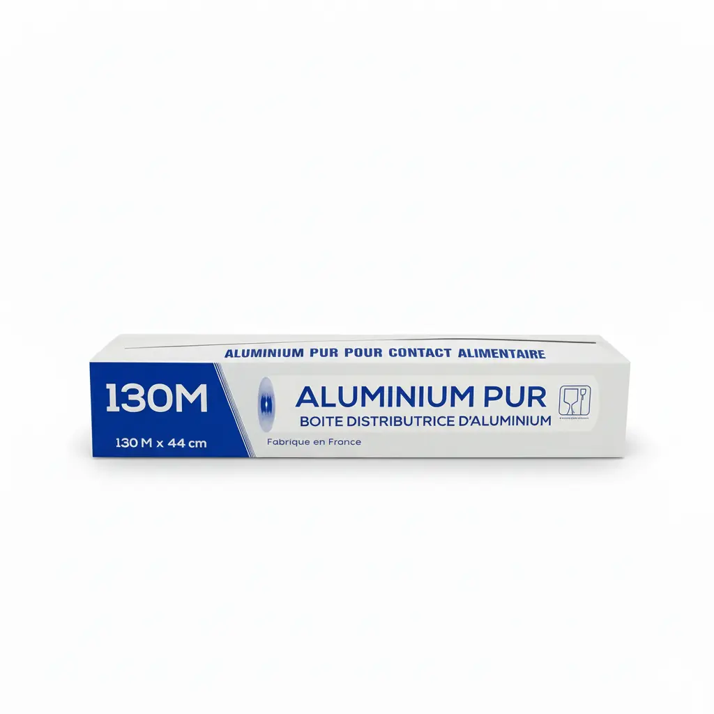 Plain aluminium foil 1PC 130m x 44cm