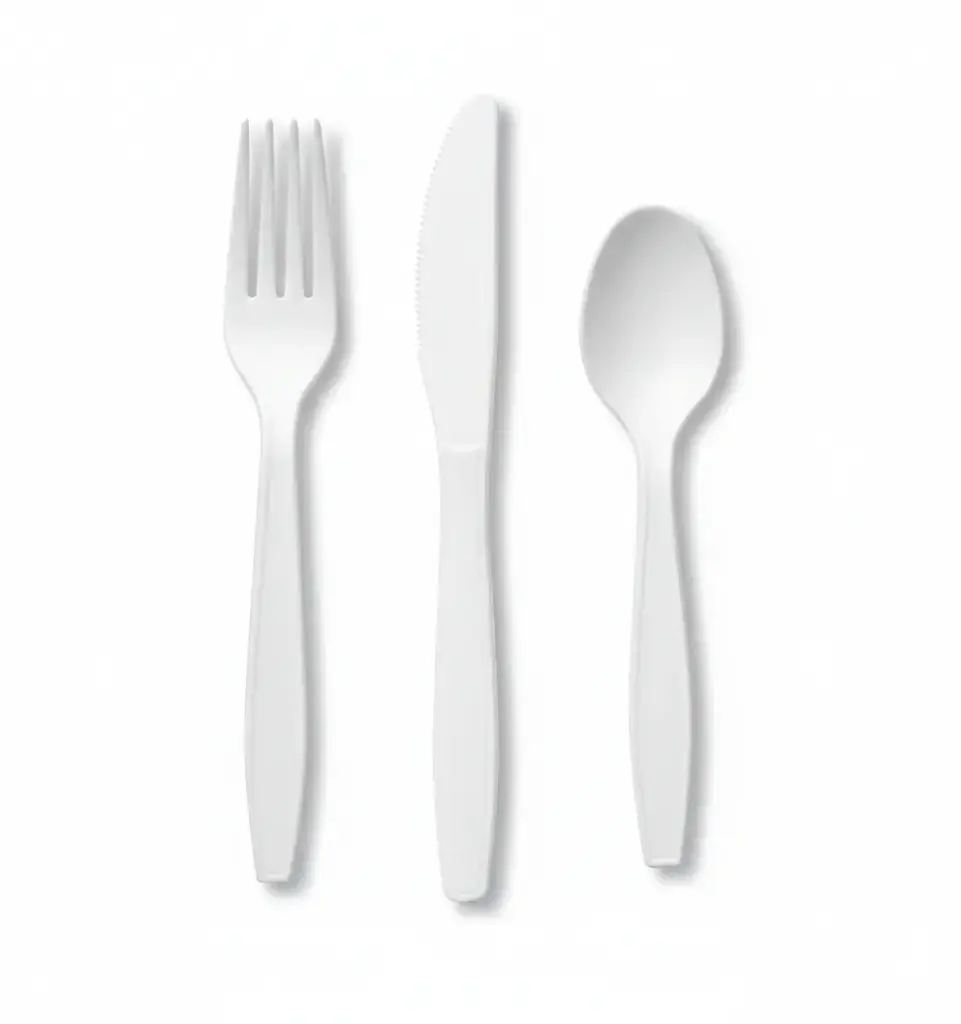 Fourchettes blanches réutilisables PP 20X50pcs