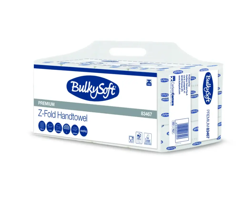 Zickzack-Handtücher Easy Bag BulkySoft Premium 21,5×24 cm 2-lagig