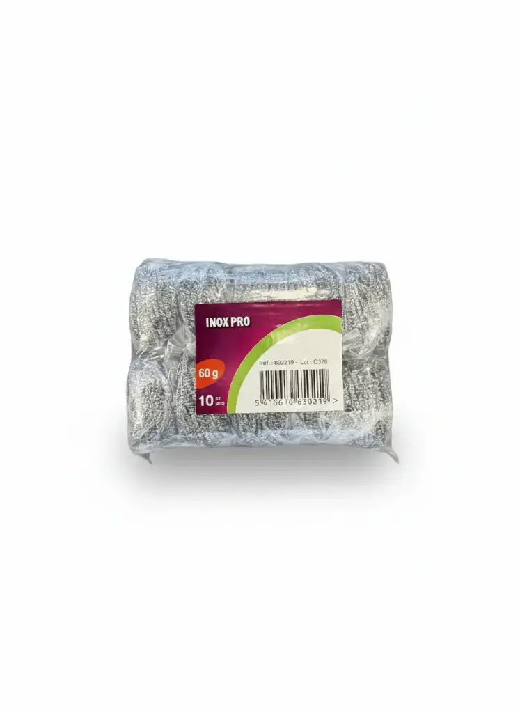 Edelstahlschwamm 60g — Packung mit 10