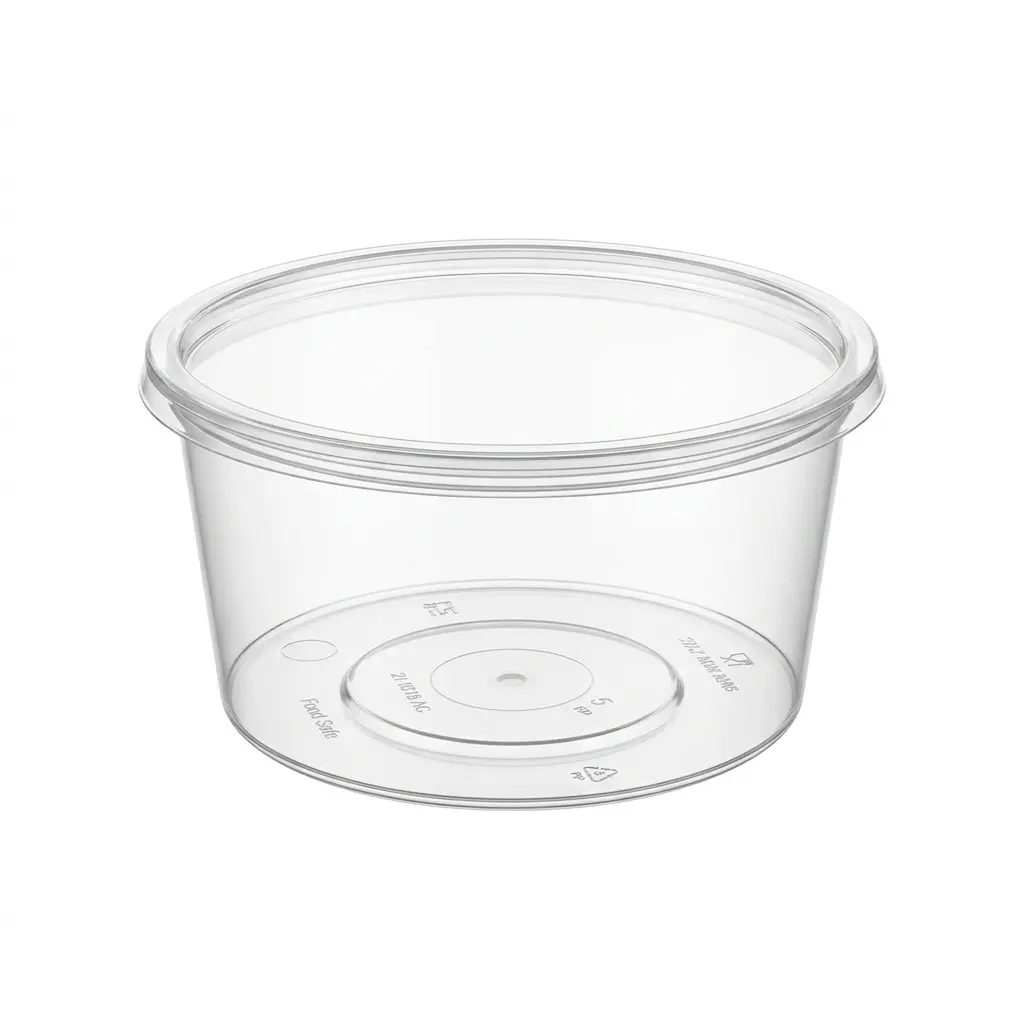 Pots à soupe ronds transparents PP - 500cc - 20x25pcs