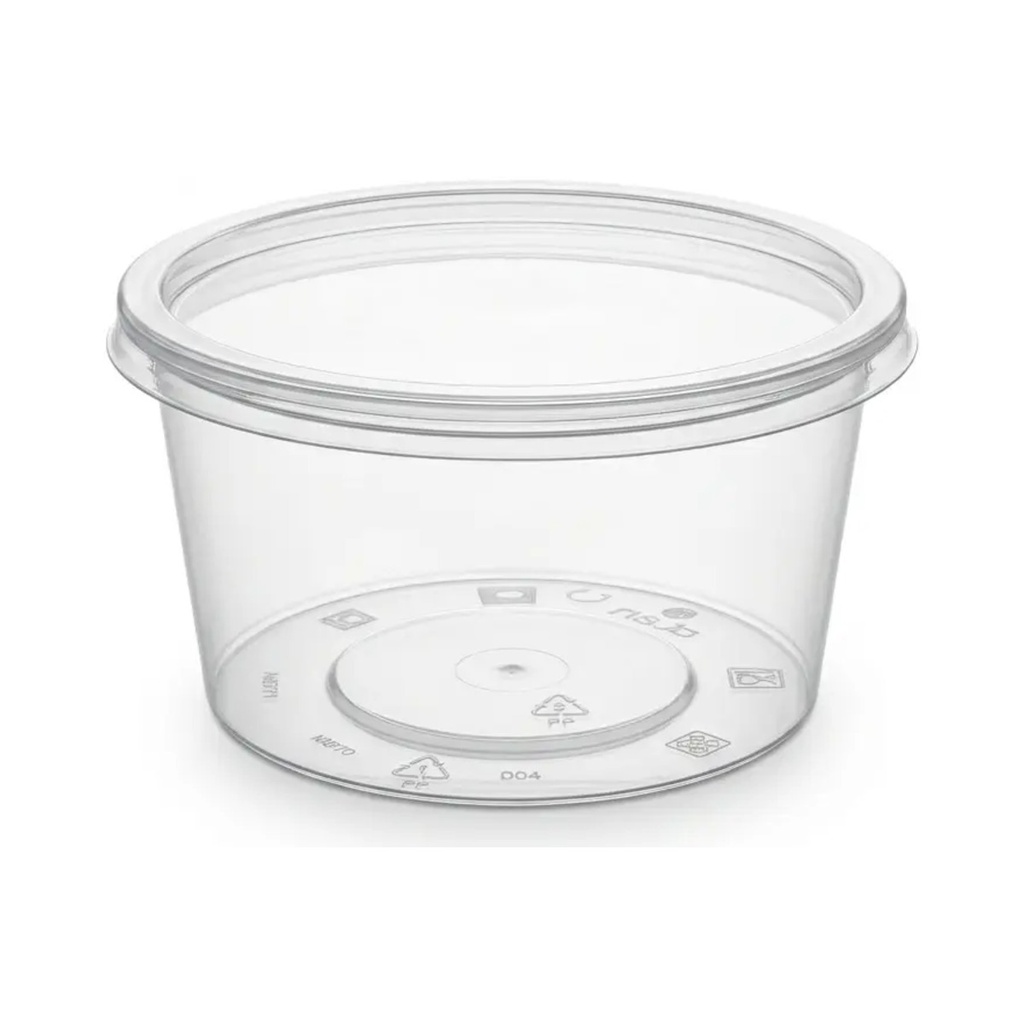 Pots à soupe ronds transparents PP - 350cc - 20x25pcs