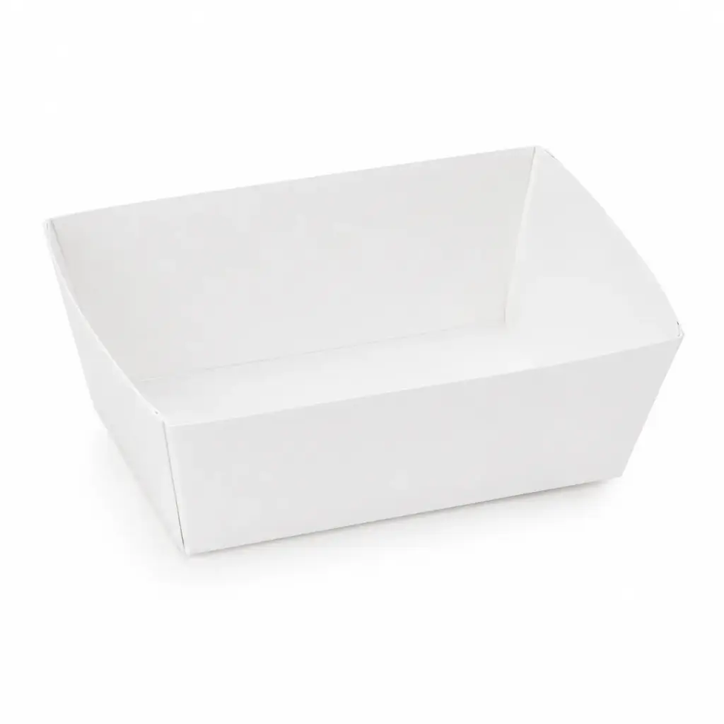 Ravier à frites carton blanc C85 – 120×70×45 mm – 250 pièces