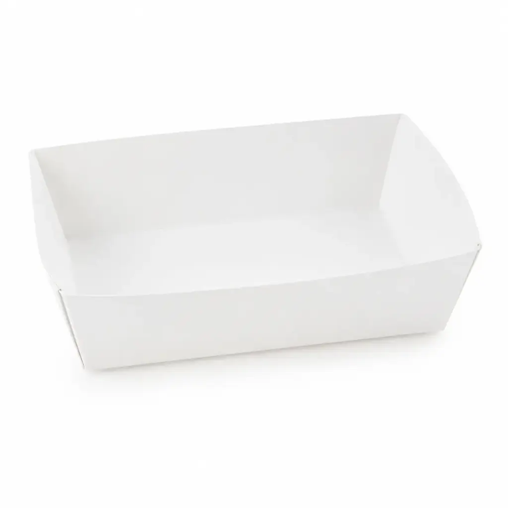 Ravier à frites carton blanc C94 – grand format – 100 pièces