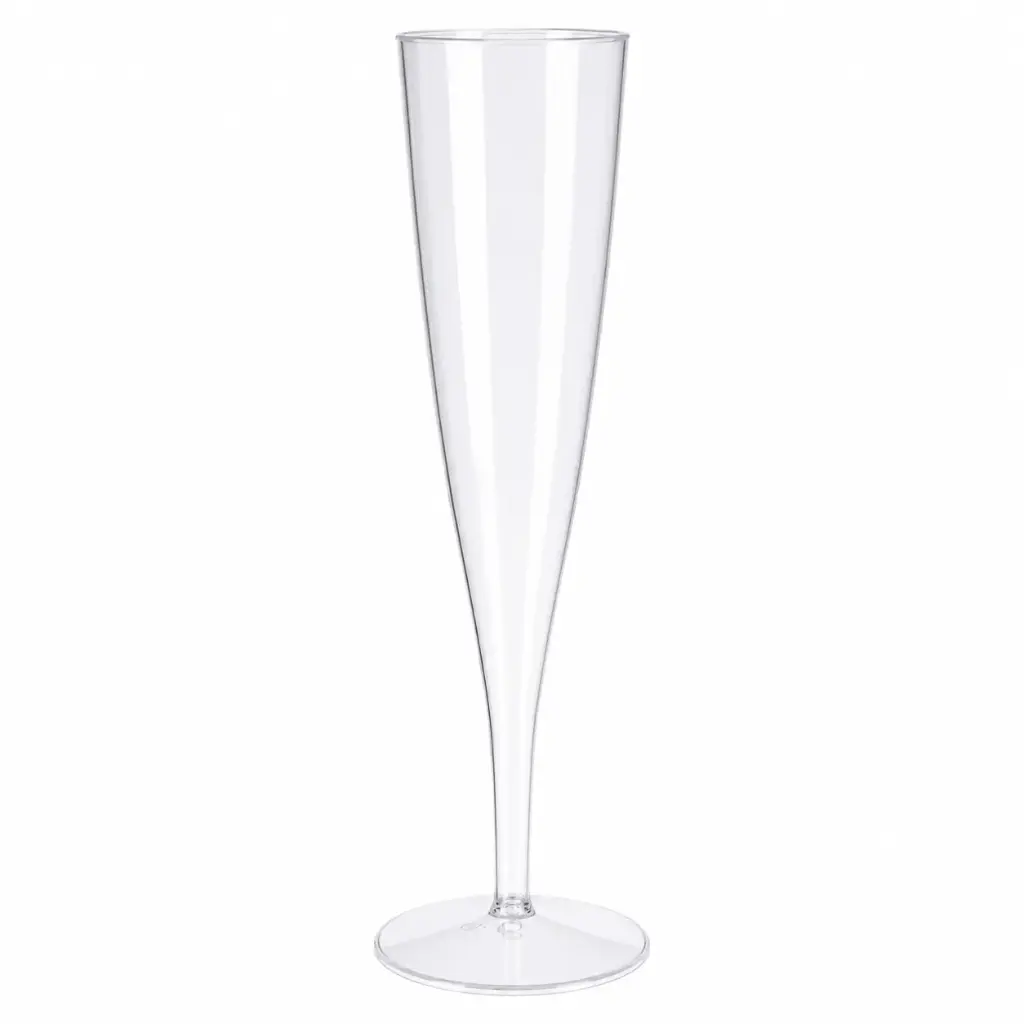 Herbruikbare champagneflûte transparant 12/15 cl – 100 stuks