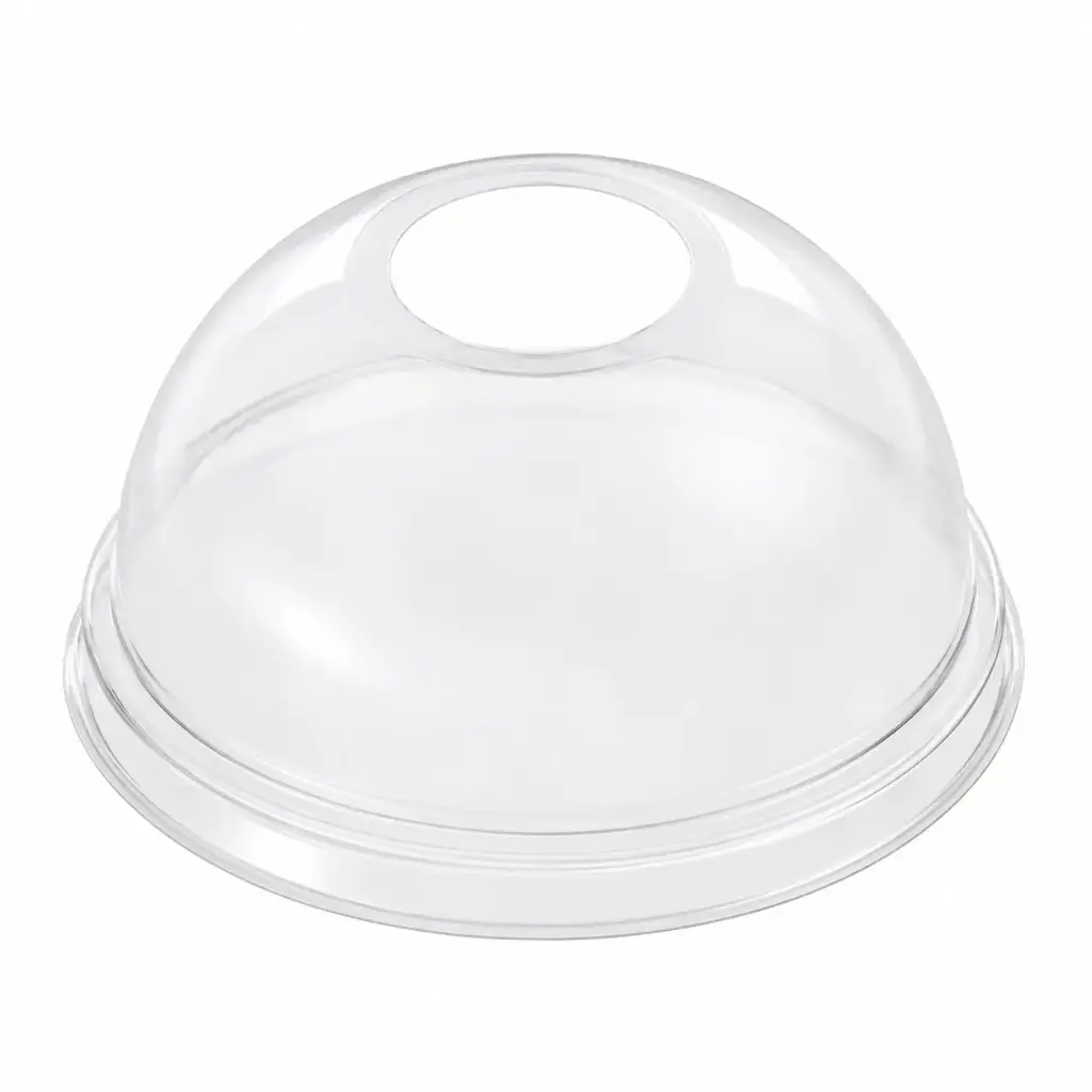 Domdeckel Ø95 mm mit Trinkhalmloch für Granitabecher – 1000 Stück