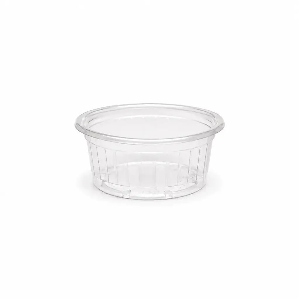 Pot à sauce strié transparent 3 cl Ø67 mm – 1000 pièces