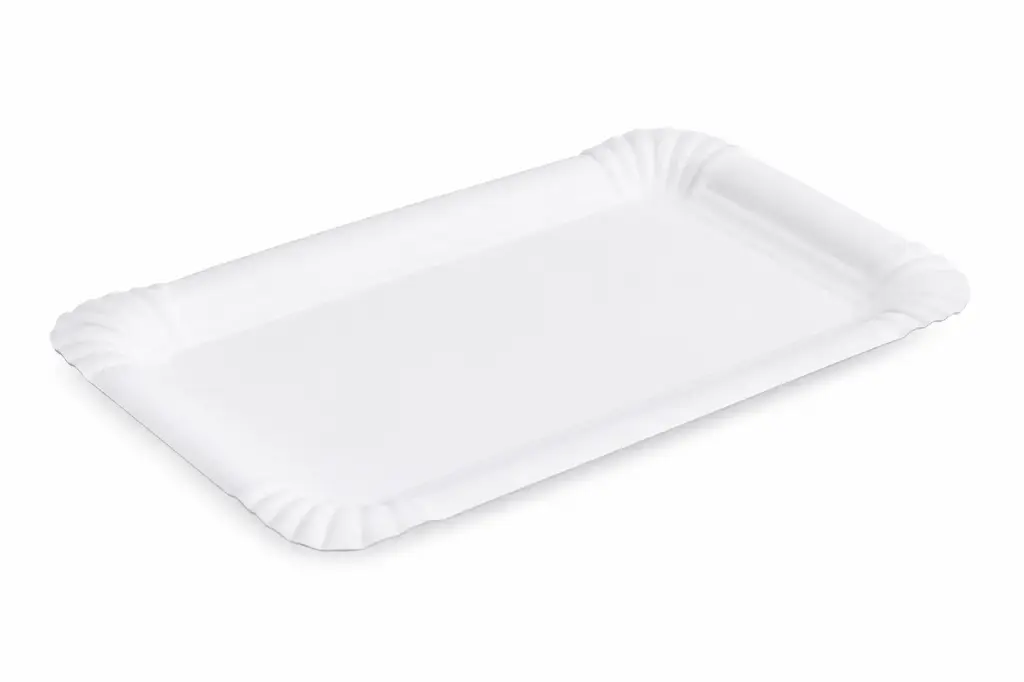 Witte kartonnen schotel 16 × 23 cm (nr. 118) – 1000 stuks