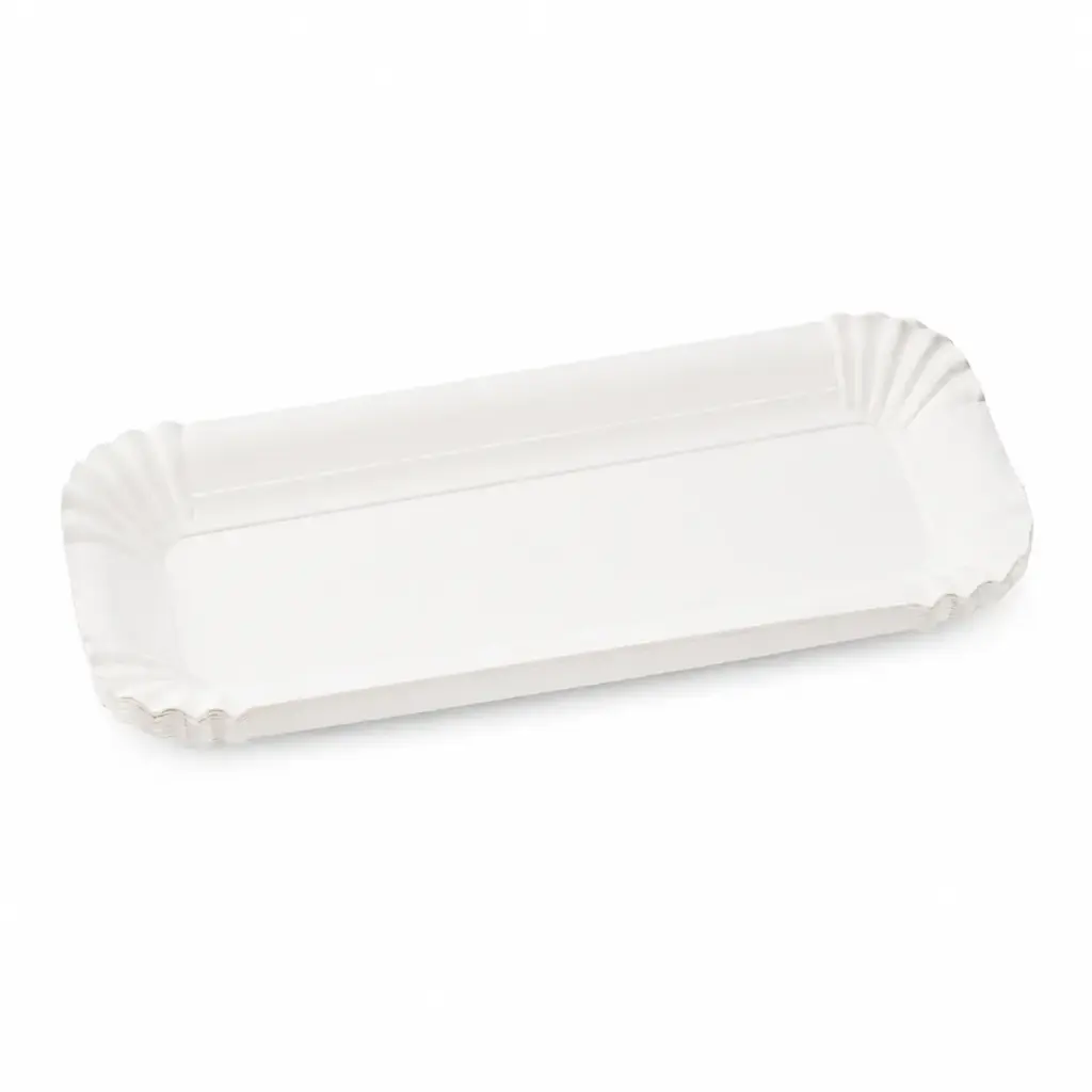 White cardboard tray 6 × 20 cm – 2000 pieces
