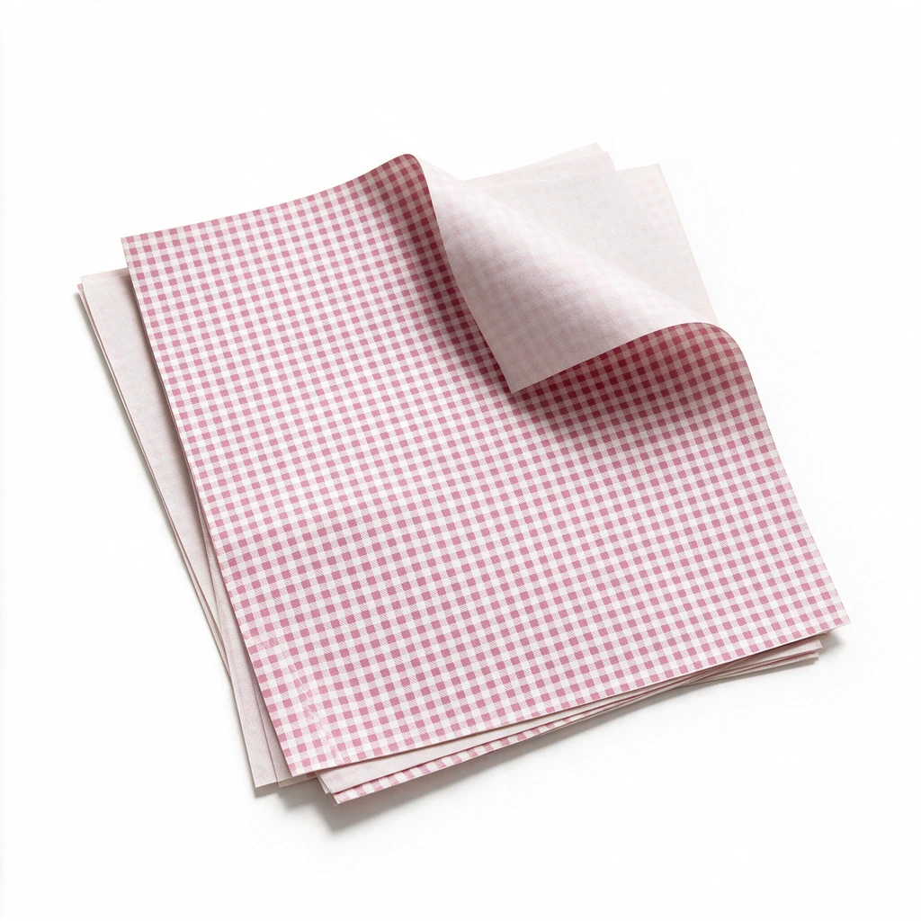 Pink gingham duplex paper 33 × 30 cm – 15 kg box