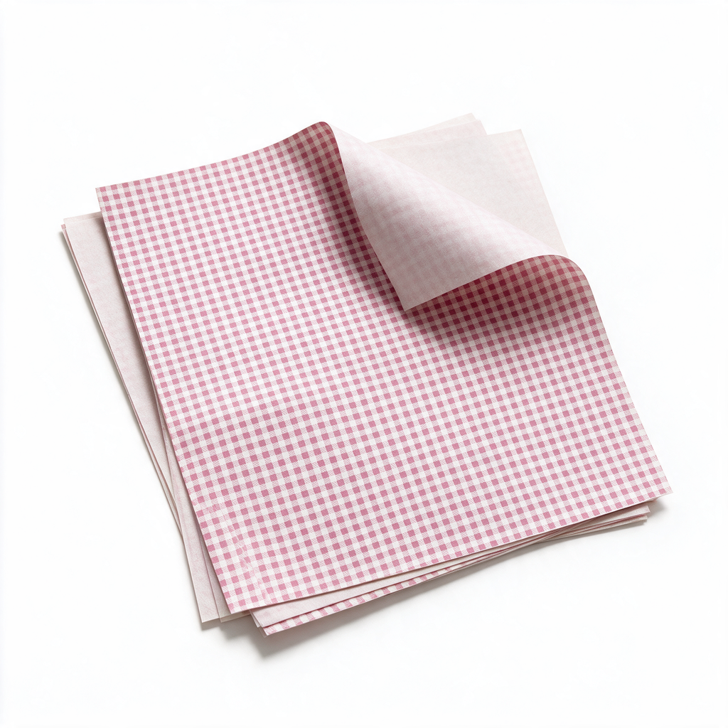 Pink gingham duplex paper 33 × 30 cm – 15 kg box