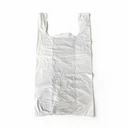 Witte HDPE hemddraagtas 30 + (2 × 10) × 60 cm – 21 µ – 1000 stuks