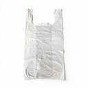 Weiße HDPE-Hemdchentragetasche 30 + (2 × 10) × 60 cm – 21 µ – 1000 Stück