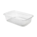 Propy container 125 cc rectangular clear – 10 × 100 pieces