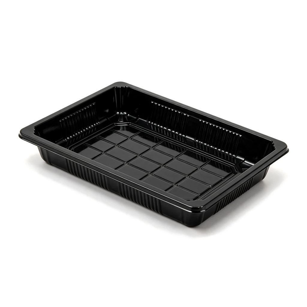 Rectangular sushi tray with lid-05 – 190 × 133 × 50 mm – 400 sets
