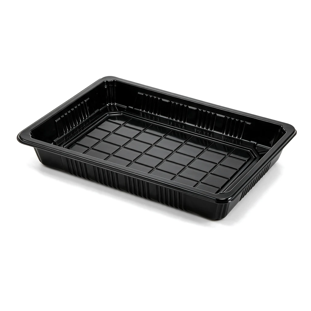 Rectangular sushi tray with lid-07 – 227 × 143 × 50 mm – 400 sets