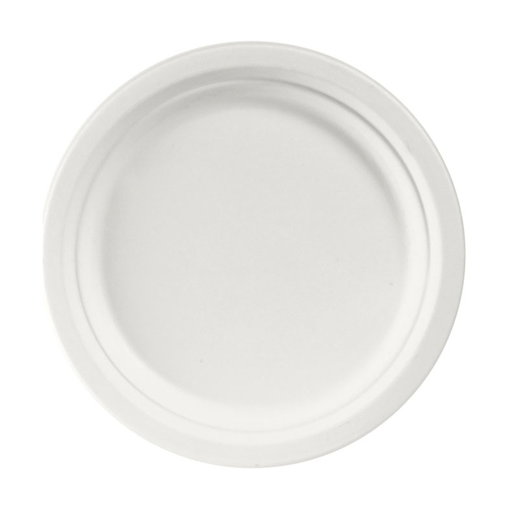 Duni Zuckerrohrteller Ø 22 cm weiß – 8 × 50 Stück