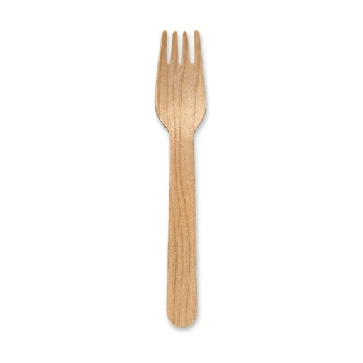 Disposable wooden fork – box of 10 × 100 pieces