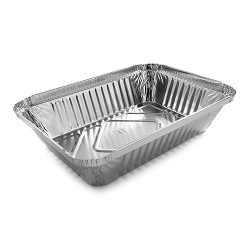 Aluminium schaaltje R22L 1050 cc – 225 × 160 × 43 mm – doos van 800 stuks