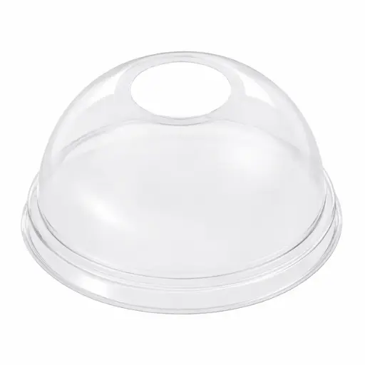 Couvercle en Dôme Ø95 mm avec trou paille pour gobelet granita – 1000 pièces