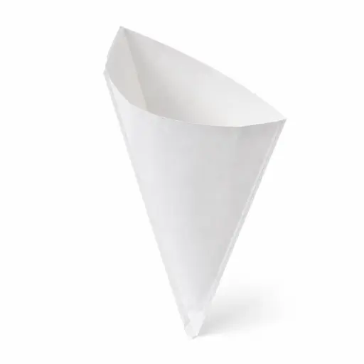 Sachet papier blanc type cornet à frites n°1 petit – 1000 pièces