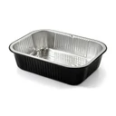 Starre schwarze Aluschale 780 ml – 12 × 50 Stück
