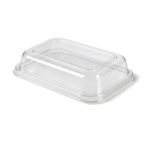 RPET lid for 780 ml aluminium tray – 12 × 50 pieces